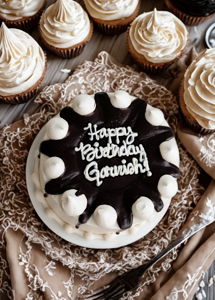 A cake celebrating the 6th birthday of Garnish, a Raleigh luxury salon that serves women with hair loss